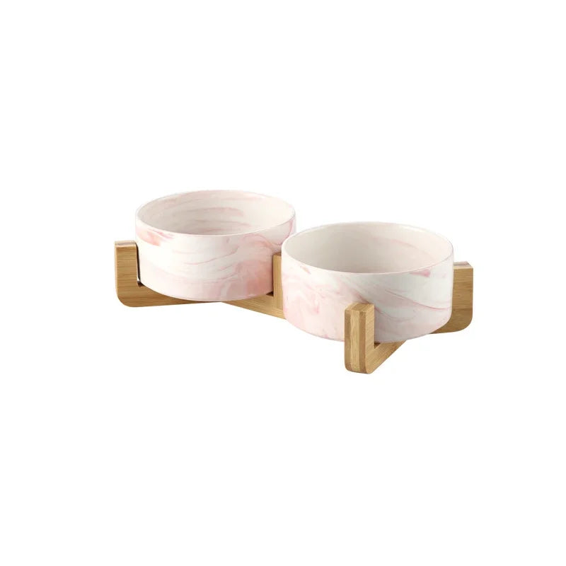 Mura Stone & Timber Dual Diner: Hand-Finished Marbled