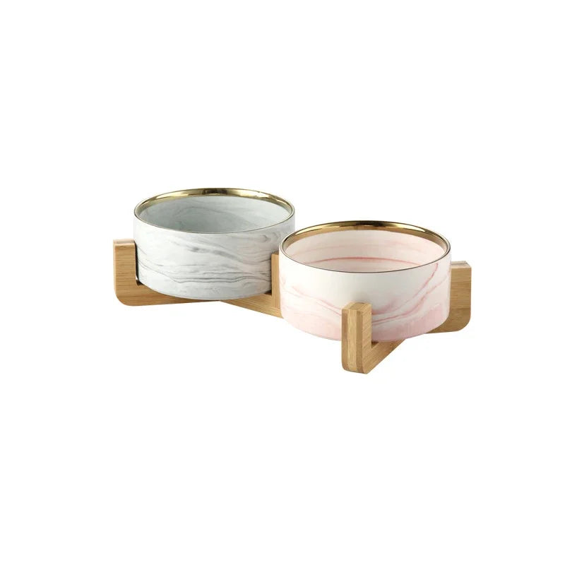 Mura Stone & Timber Dual Diner: Hand-Finished Marbled