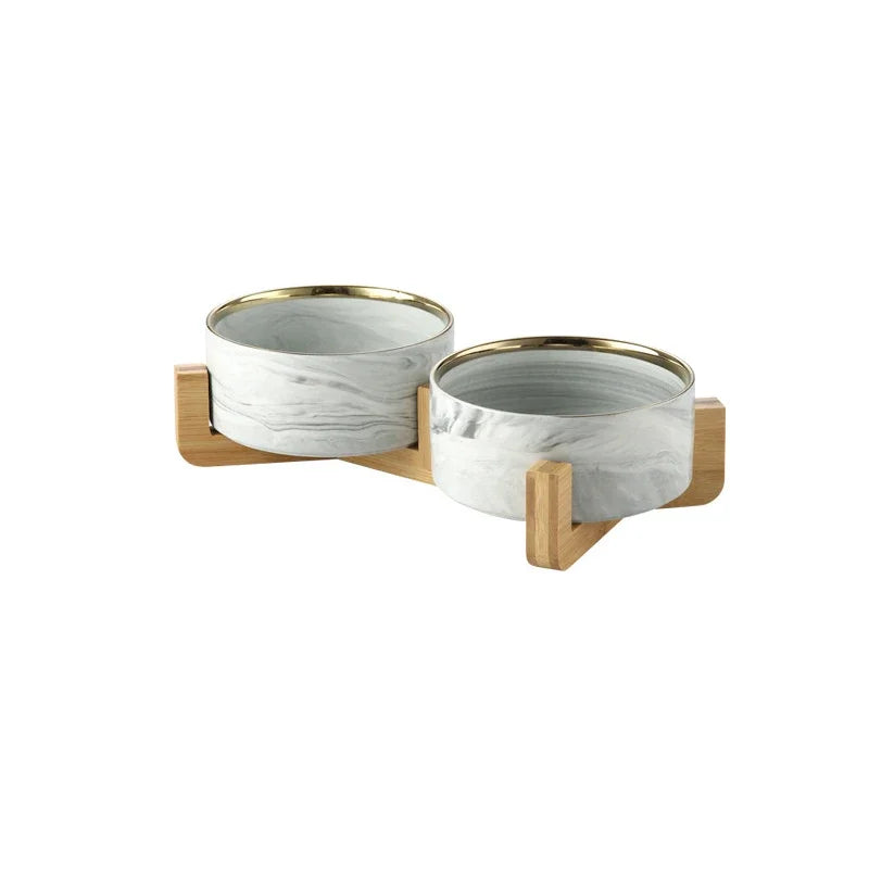 Mura Stone & Timber Dual Diner: Hand-Finished Marbled