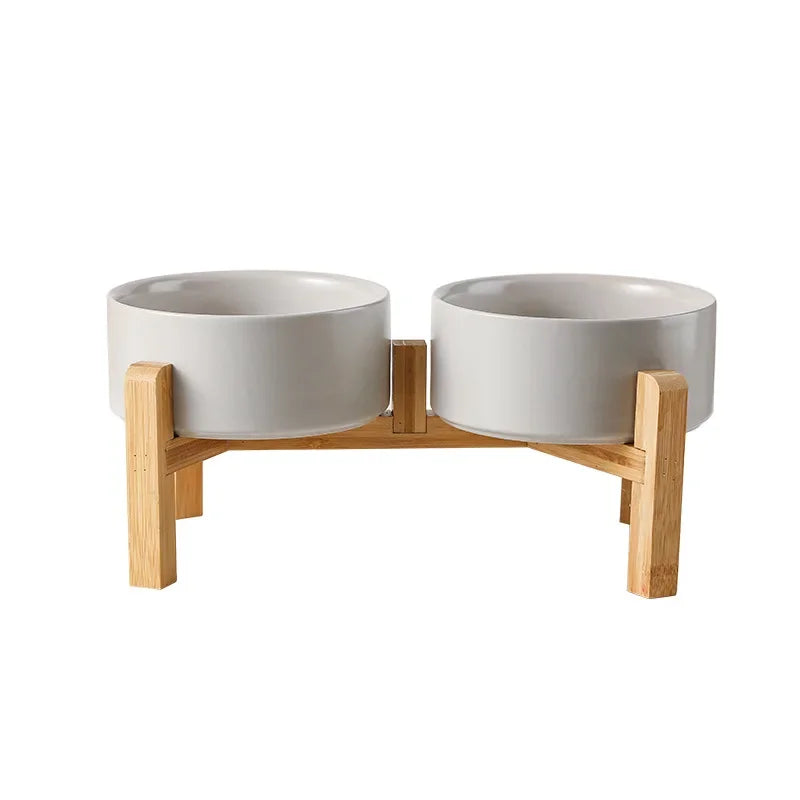 Mura Signature Double Riser: Sculpted Ceramic & Sustainable Bamboo