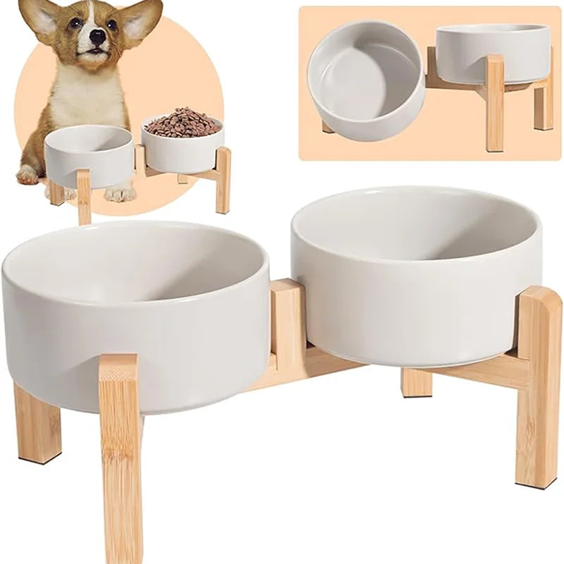 Mura Signature Double Riser: Sculpted Ceramic & Sustainable Bamboo