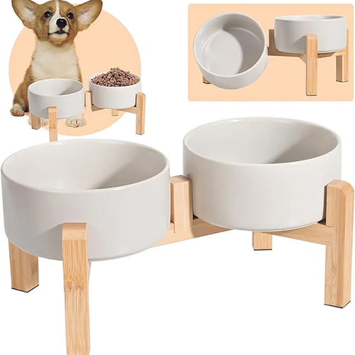 Mura Signature Double Riser: Sculpted Ceramic & Sustainable Bamboo