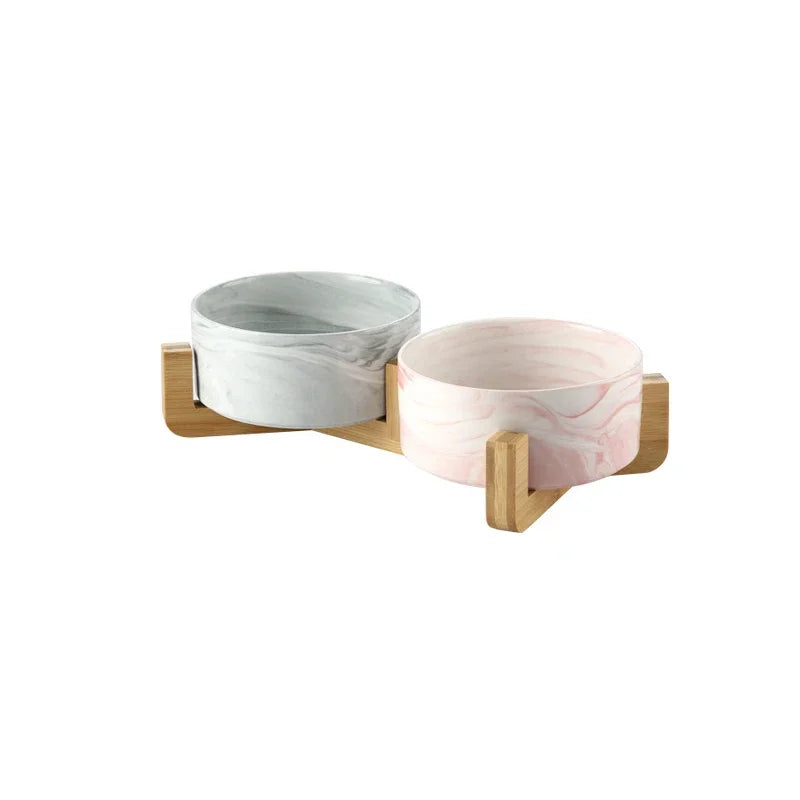 Mura Stone & Timber Dual Diner: Hand-Finished Marbled