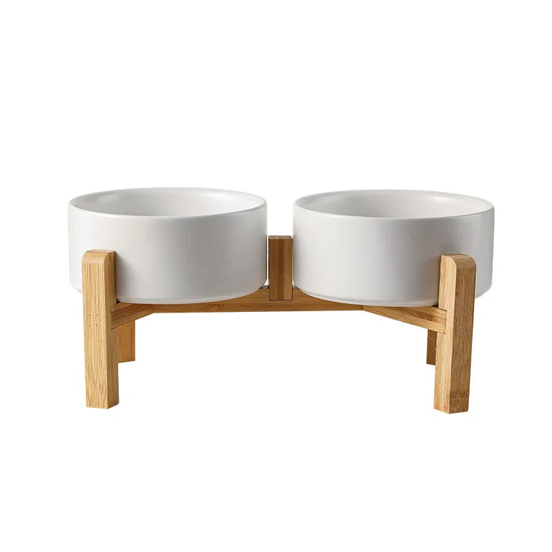 Mura Signature Double Riser: Sculpted Ceramic & Sustainable Bamboo