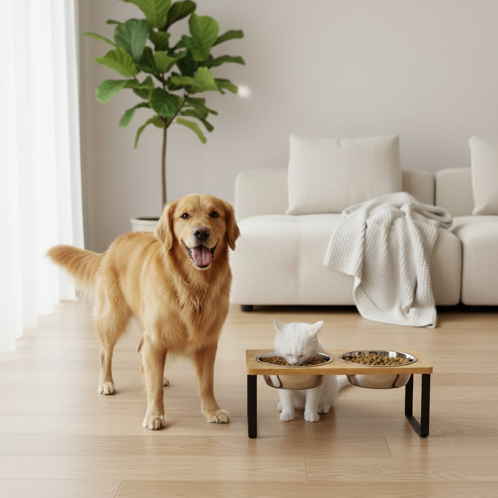 Mura Signature Tilted Suite: Brushed Steel & Sculpted Wood