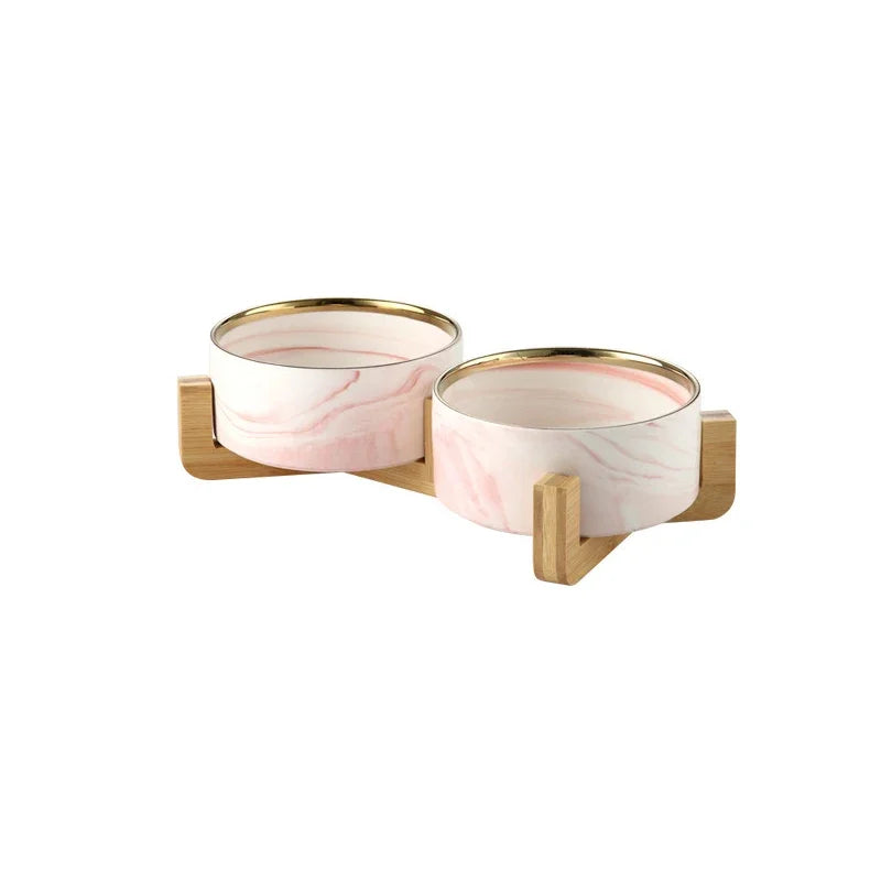Mura Stone & Timber Dual Diner: Hand-Finished Marbled
