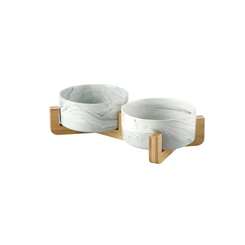 Mura Stone & Timber Dual Diner: Hand-Finished Marbled